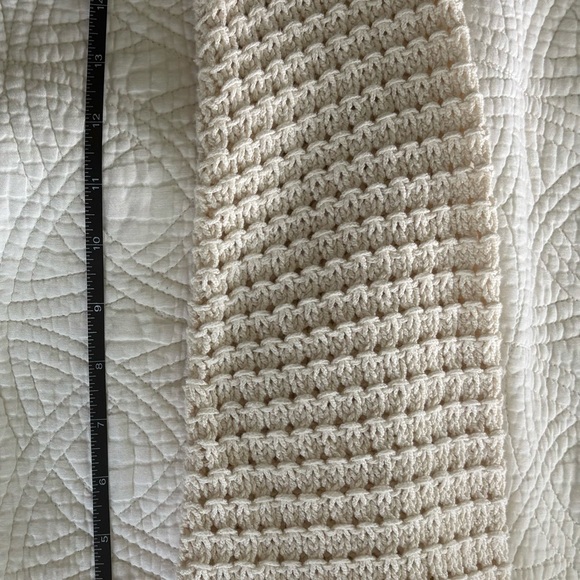 Madewell Cream Textured Sweater Size Medium crochet - Picture 11 of 15